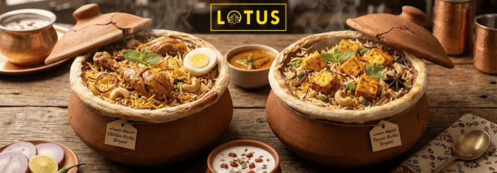 Matka Biryani Chicken Mutton Paneer — Lotus Patna
